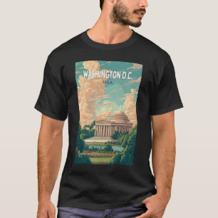 Camiseta Washington DC Monumento a Thomas Jefferson Arte de