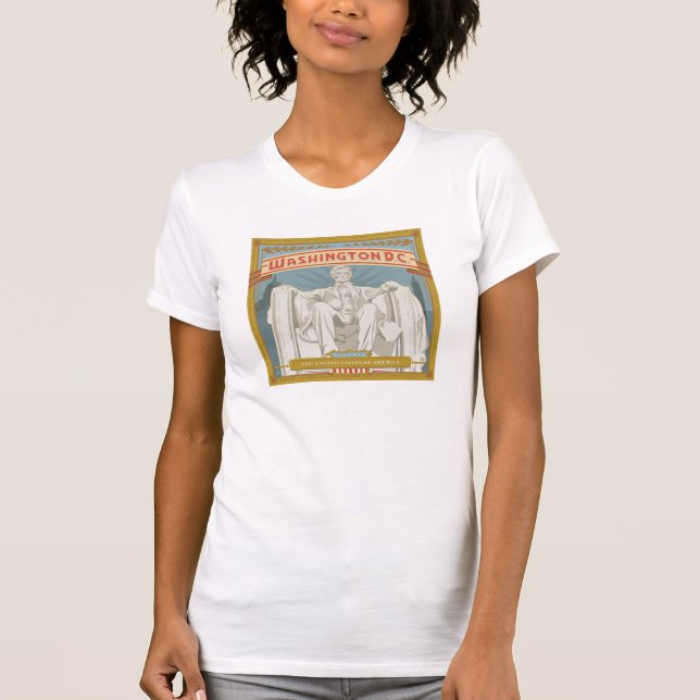 Camiseta Washington DC | Monumento conmemorativo a Lincoln (Anverso)