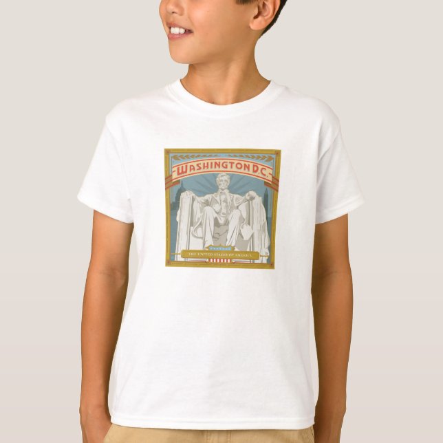 Camiseta Washington DC | Monumento conmemorativo a Lincoln (Anverso)