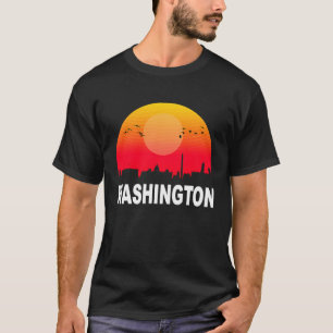 Camiseta Washington DC Vintage Sunset Retro City State USA