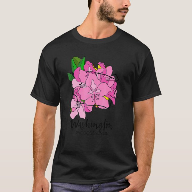 Camiseta Washington Rhododendron Flower (Anverso)