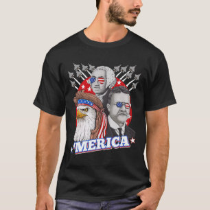 Camiseta Washington Roosevelt Bald Eagle 4 De Julio Patrio