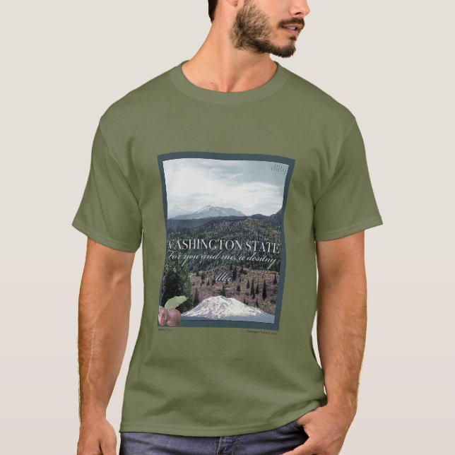 Camiseta Washington State Poster Art (Anverso)