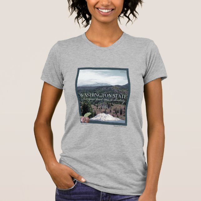 Camiseta Washington State Poster Art (Anverso)