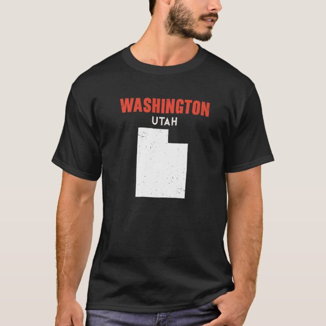 Camiseta Washington Utah USA State America Travel Utahan   (Anverso)