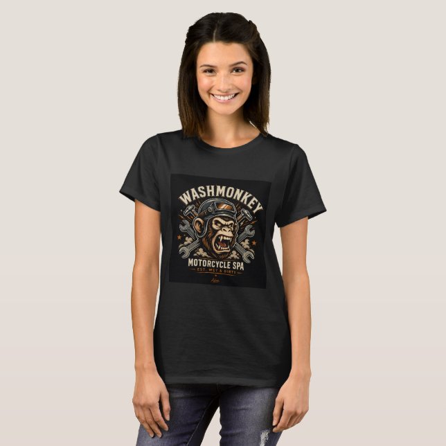 Camiseta Washmonkey Motorcycle Spa (Anverso completo)