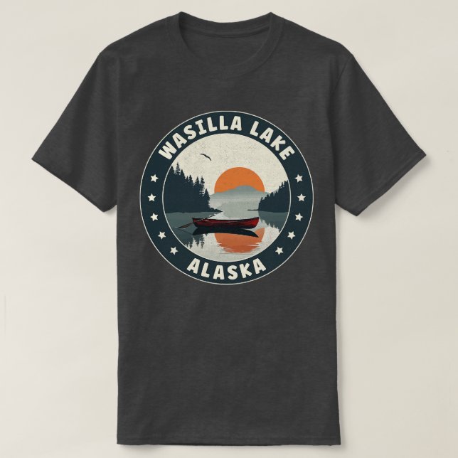 Camiseta Wasilla Lake Alaska Sunset TShirt (Diseño del anverso)