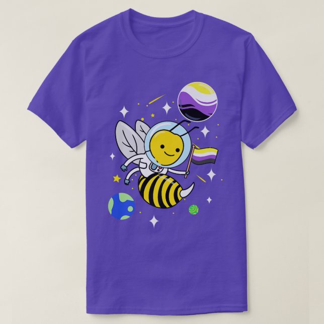 Camiseta Wasp Astronaut Nonbinary Pride  (Diseño del anverso)