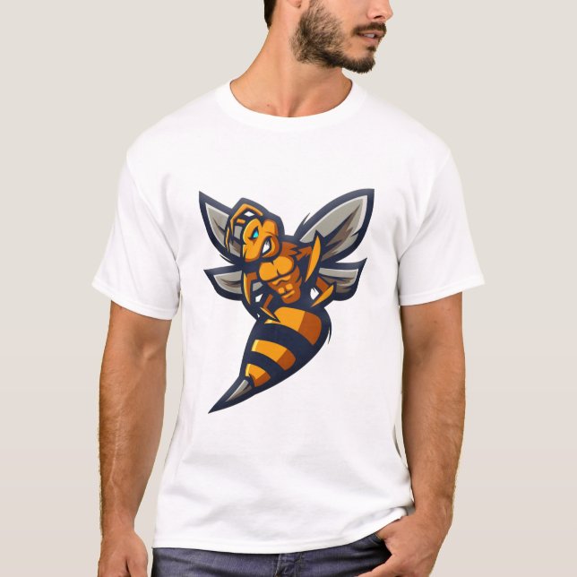 Camiseta Wasp fuerte con alas extendidas - listo para el at (Anverso)