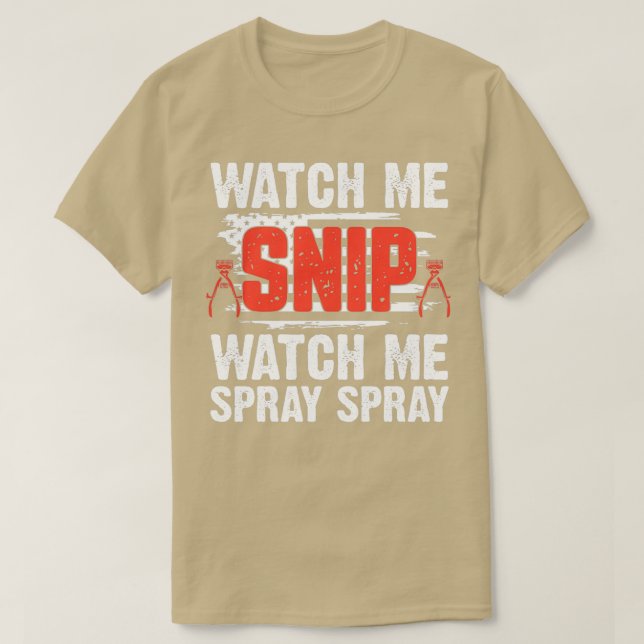 Camiseta Watch Me Snip Watch Me Spray Spray Barber 2022 (Diseño del anverso)