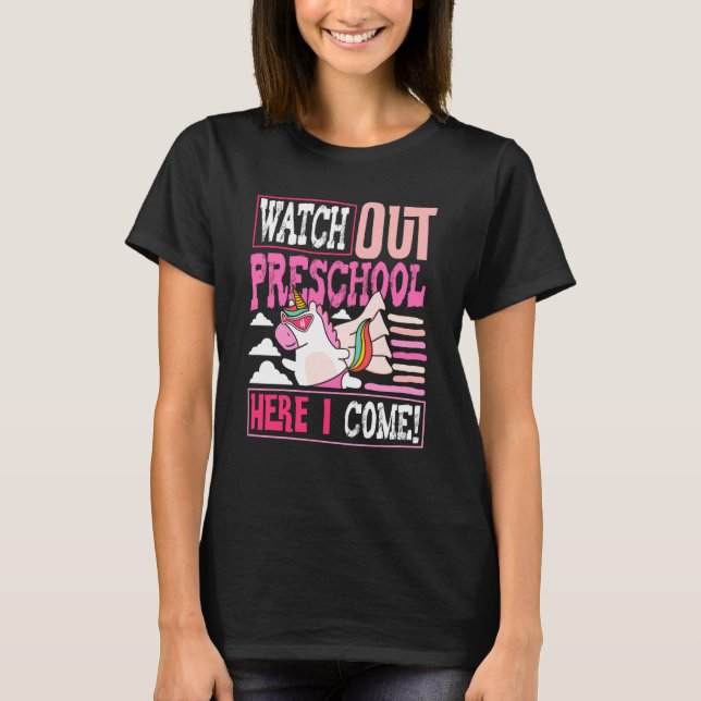 Camiseta Watch Out Preschool Back To School First Day Teach (Anverso)
