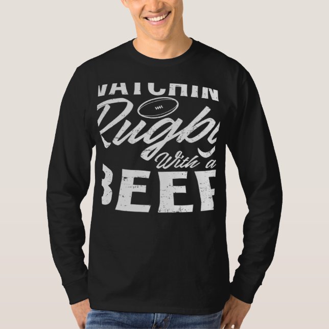 Camiseta Watch Rugby With A Beer Rugby (Anverso)
