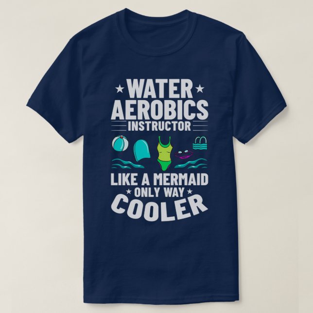 Camiseta Water Aerobic Aqua Aquafit Fitness Workout 12 (Diseño del anverso)