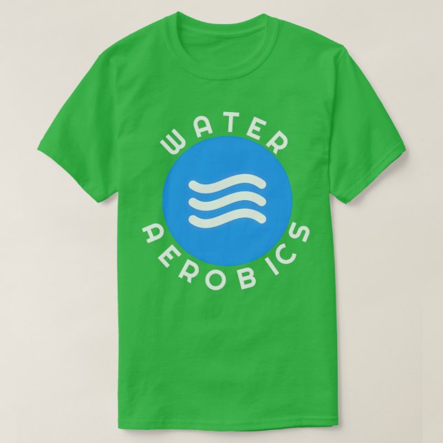 Camiseta Water Aerobics Clean Circle Text (Diseño del anverso)