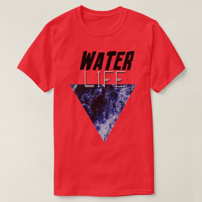 Camiseta Water life (Diseño del anverso)