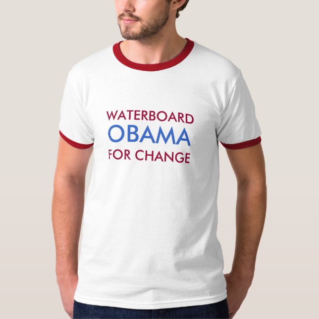 CAMISETA WATERBOARD, OBAMA, PARA EL CAMBIO (Anverso)