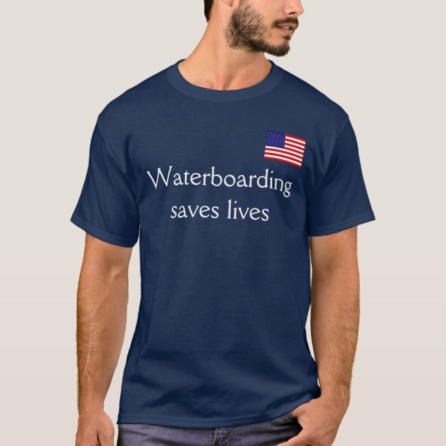 Camiseta Waterboarding ahorra vidas (Anverso)