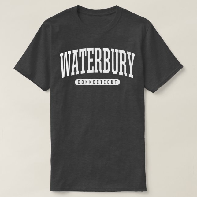 Camiseta Waterbury Connecticut Vacation Style College Spor (Diseño del anverso)