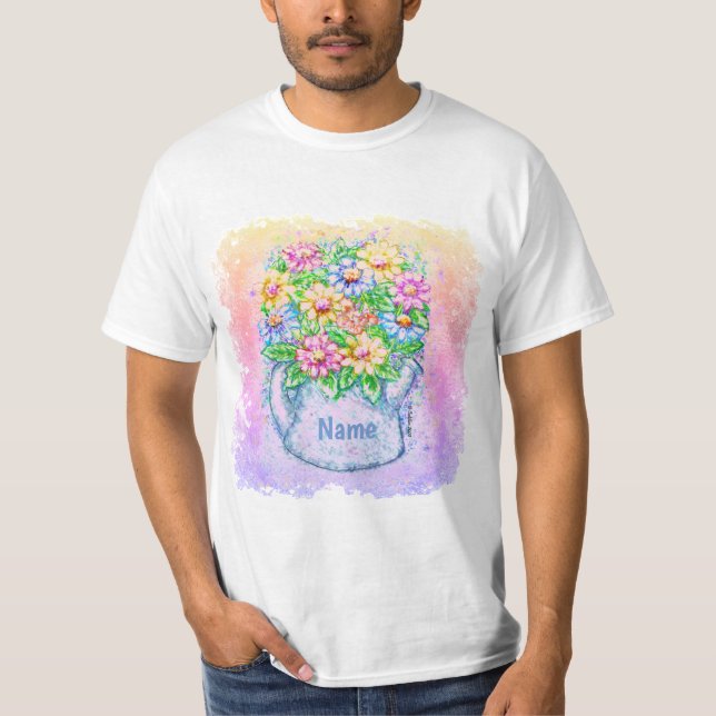 Camiseta Watercan Flowers (Anverso)