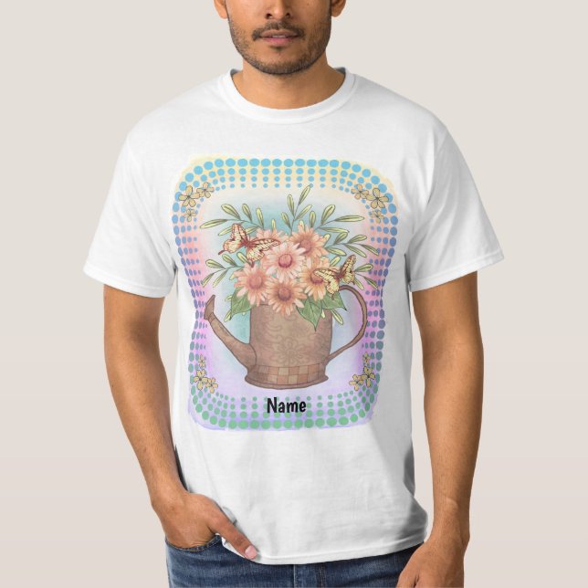 Camiseta Watercan Pink Daisies (Anverso)