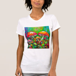Camiseta Watercolor Abstract Mushrooms