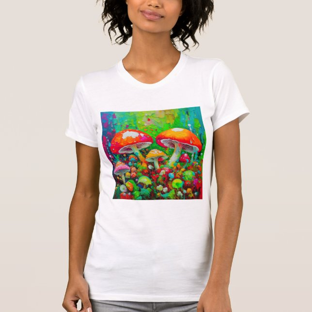 Camiseta Watercolor Abstract Mushrooms (Anverso)