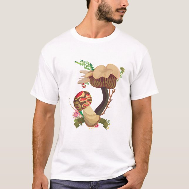 Camiseta Watercolor Abstract Mushrooms (Anverso)