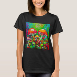 Camiseta Watercolor Abstract Mushrooms