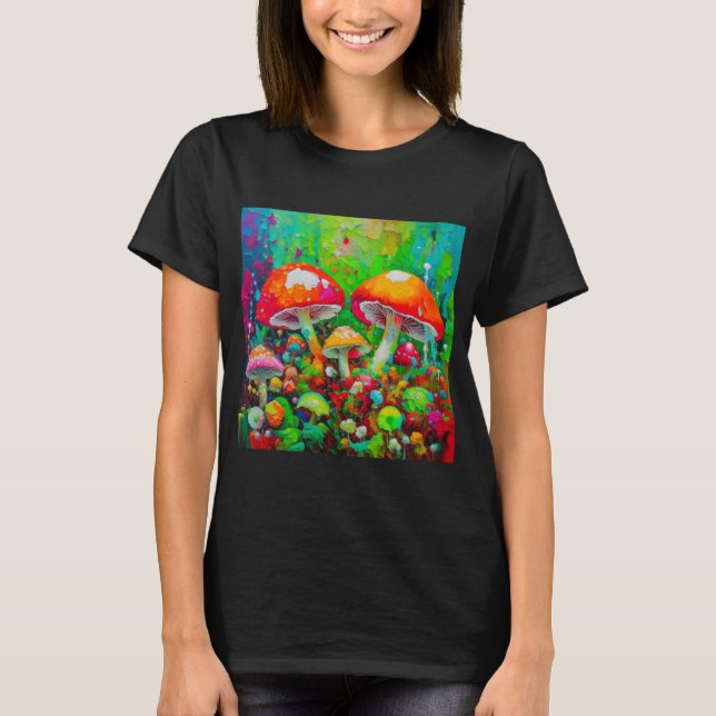Camiseta Watercolor Abstract Mushrooms (Anverso)