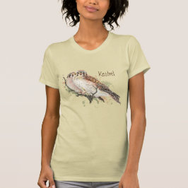 Camiseta Watercolor American Kestrel Falcon Bird Hawk T-Shi