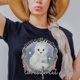 Camiseta Watercolor Arctic Fox-Just es un chica que ama a l