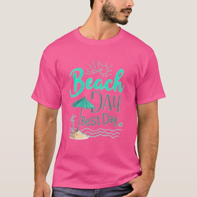 Camiseta Watercolor Beach Day Best Day  (Anverso)