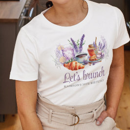 Camiseta Watercolor Brunch Birthday Personalizado