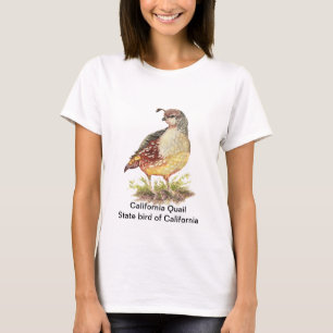 Camiseta Watercolor California Quail State
