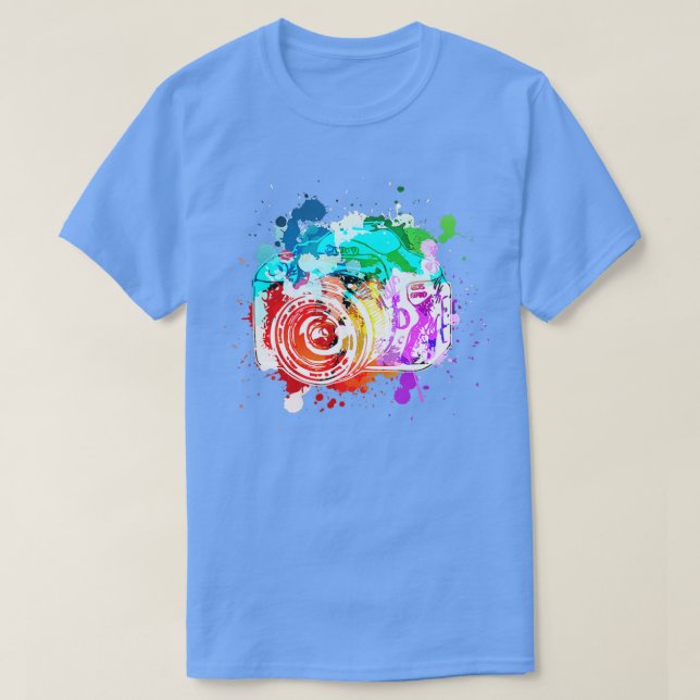 Camiseta 'Watercolor Camera Photographer' Photography Camer (Diseño del anverso)