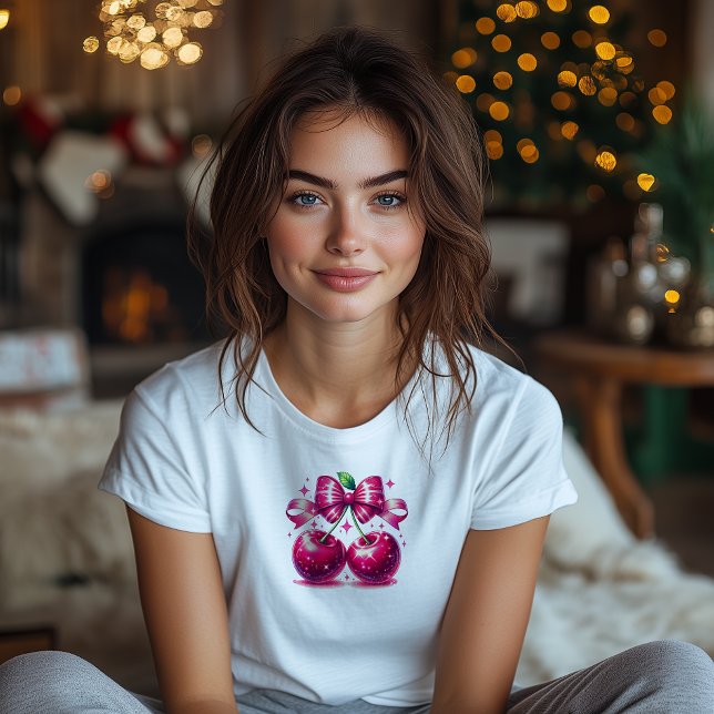 Camiseta Watercolor Coquette Cherry 1º cumpleaños (Subido por el creador)