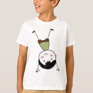 Camiseta Watercolor Cute boca abajo Stick Boy Hermoso