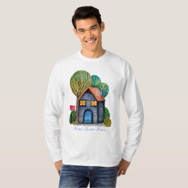 Camiseta Watercolor Cute Hogar Sweet Home Art