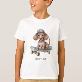 Camiseta Watercolor Dachshund Boy T-Shirt