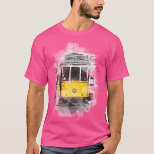 Camiseta Watercolor del tranvía de Lisboa 28
