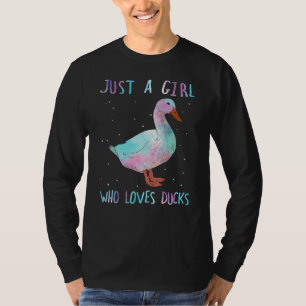 Camiseta Watercolor Duck Cute Waterfowl Sólo Un Chica Que A