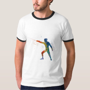 Camiseta watercolor fencing