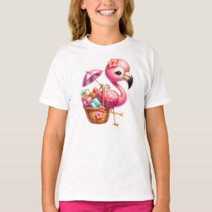 Camiseta Watercolor Flamingo Personalizado Clipart