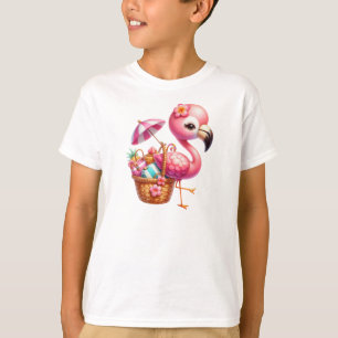 Camiseta Watercolor Flamingo Personalizado Clipart