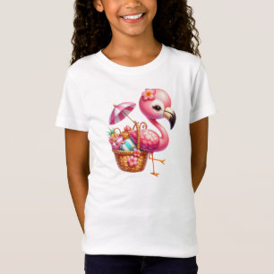 Camiseta Watercolor Flamingo Personalizado Clipart