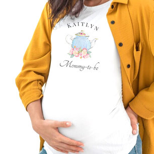 Camiseta Watercolor Floral Tea Fiesta   Próxima mami