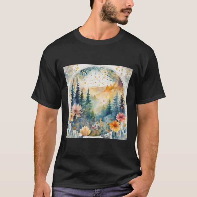 Camiseta Watercolor Florals Pattern 1  (Anverso)