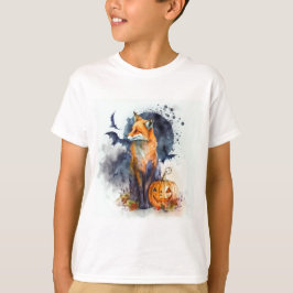 Camiseta Watercolor Fox Halloween