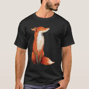 Camiseta Watercolor Fox Shirt Wild Fox Tshirts Cute Fox Lon