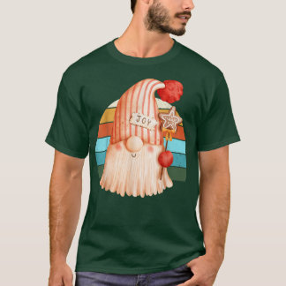 Camiseta Watercolor Gnome Santa Christmas Tree Lights Xmas 